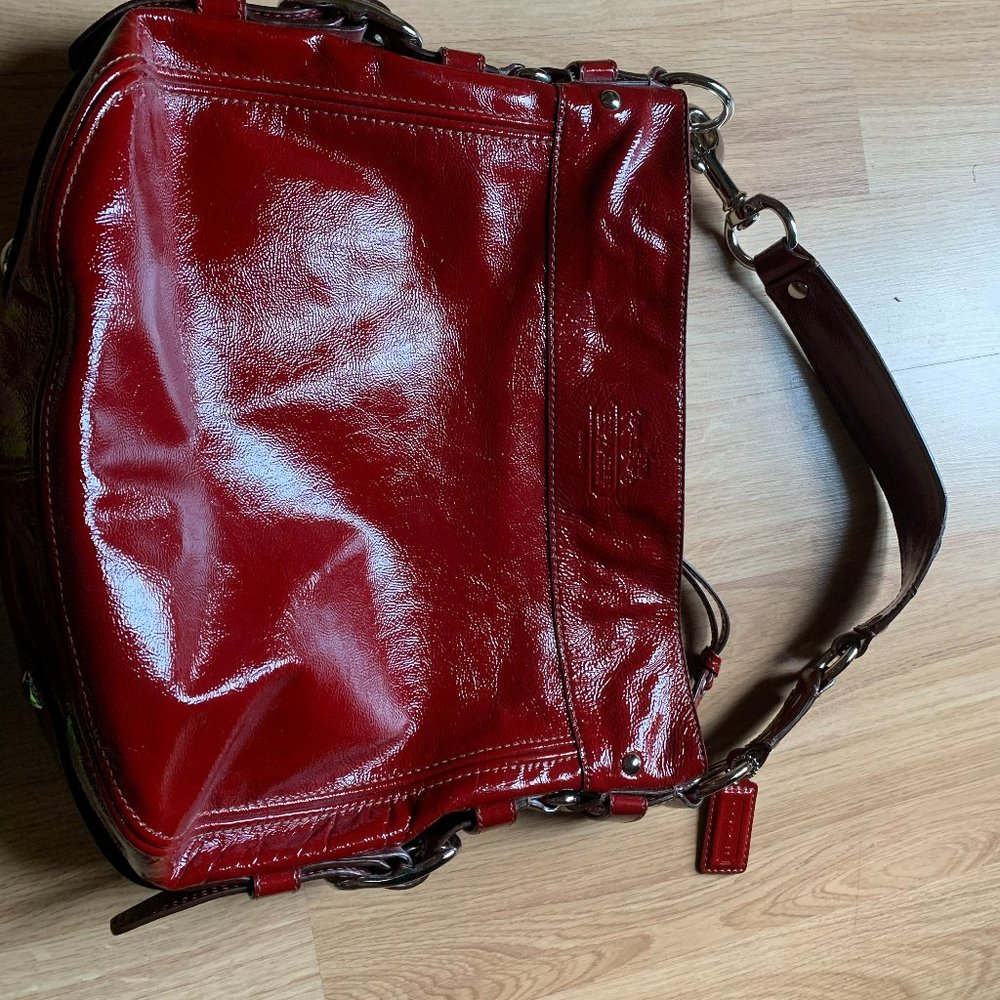 Red Leather Coach Purse